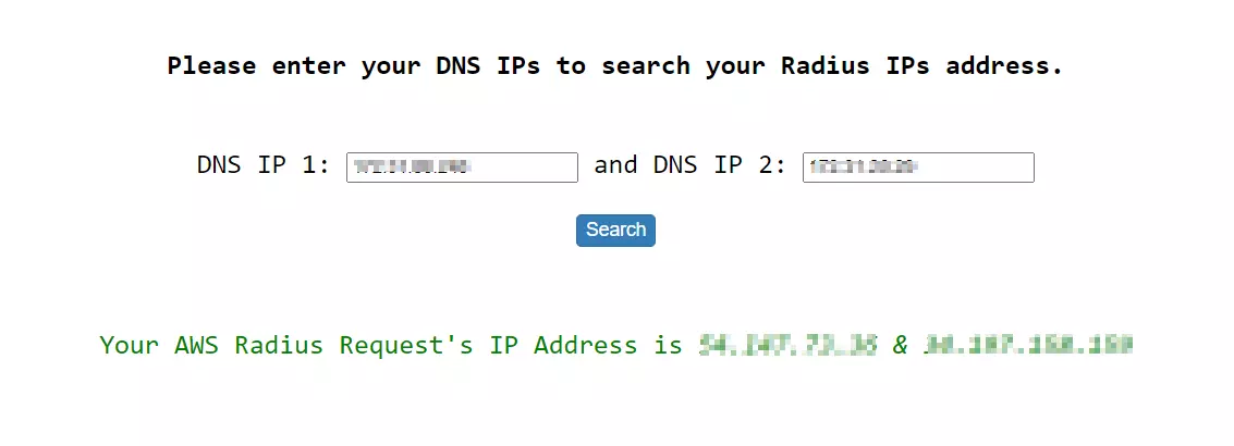 AWS Workspaces MFA: AWS WorkSpaces search DNS IPs