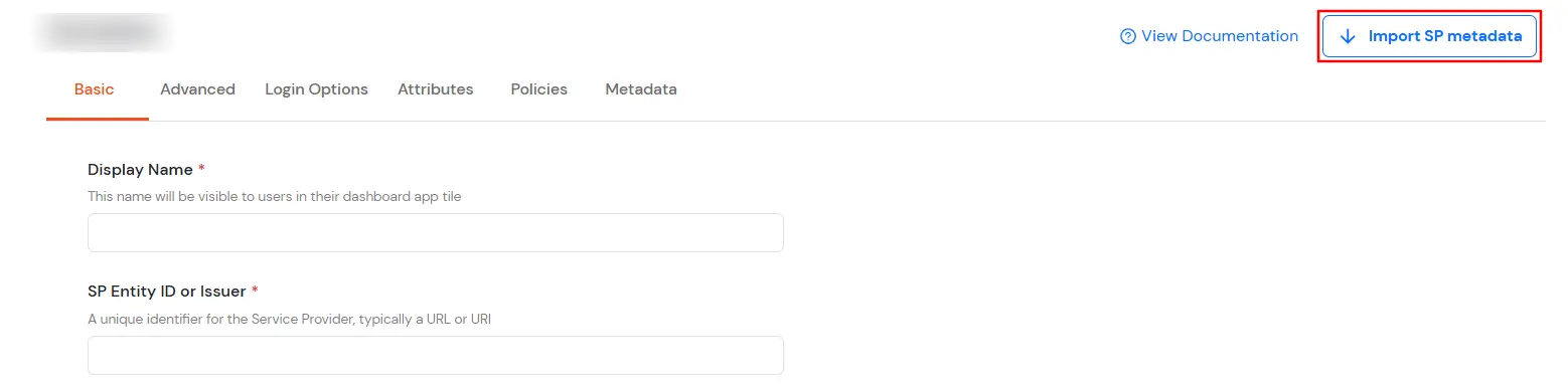 Zendesk SAML Single Sign-On (SSO) Import Metadata