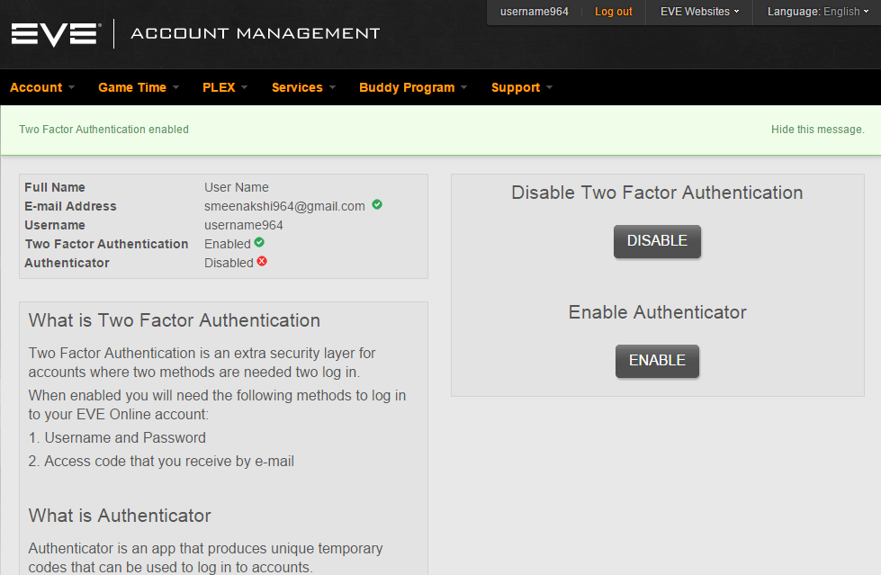 EVE Two-Factor Authentication: Image 4