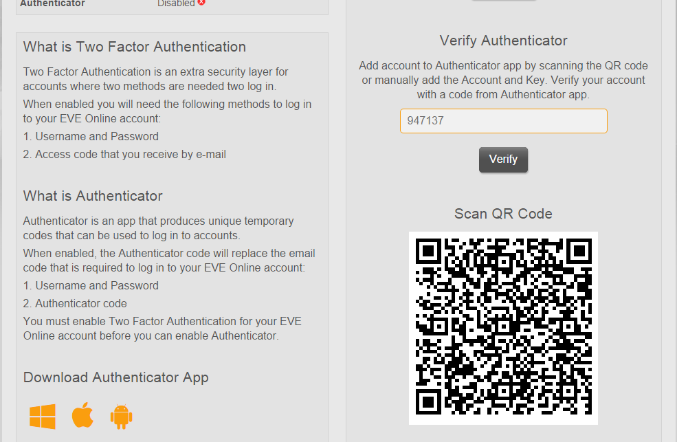 EVE Two-Factor Authentication: Image 5
