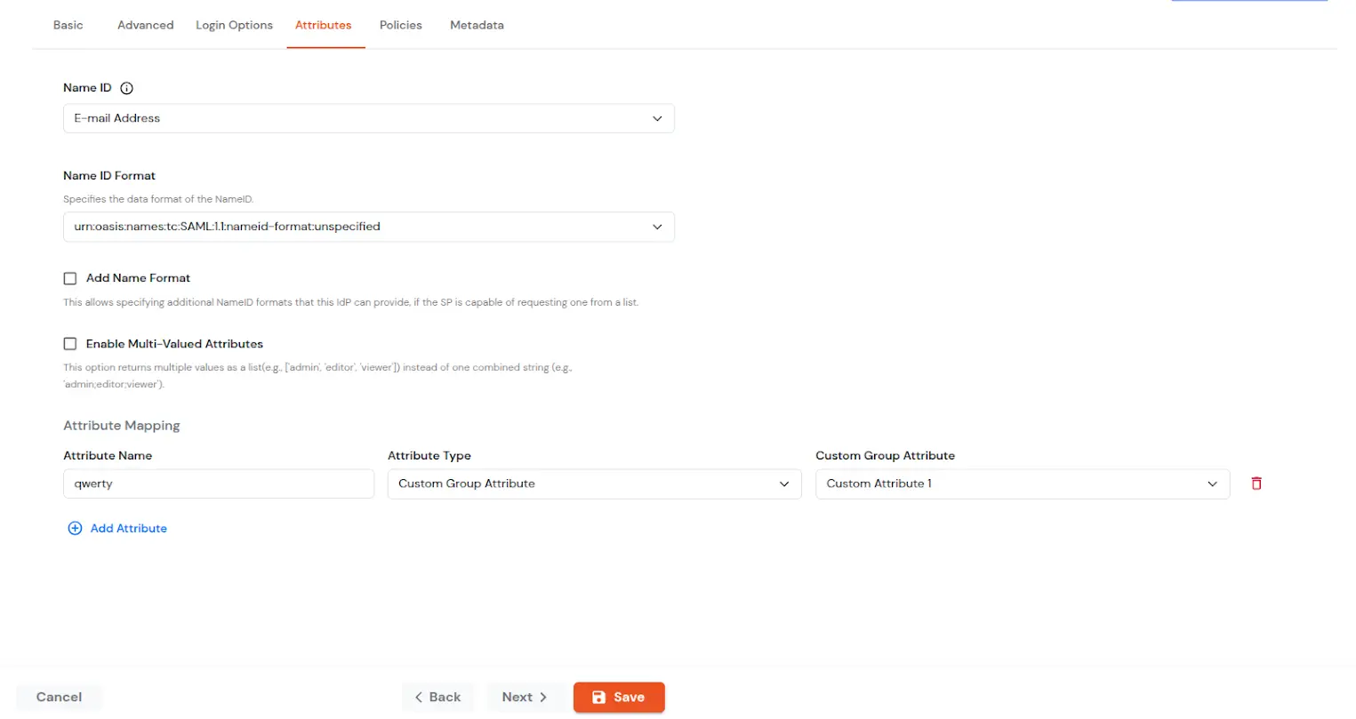 Zendesk SAML Single Sign-On (SSO) Add attributes