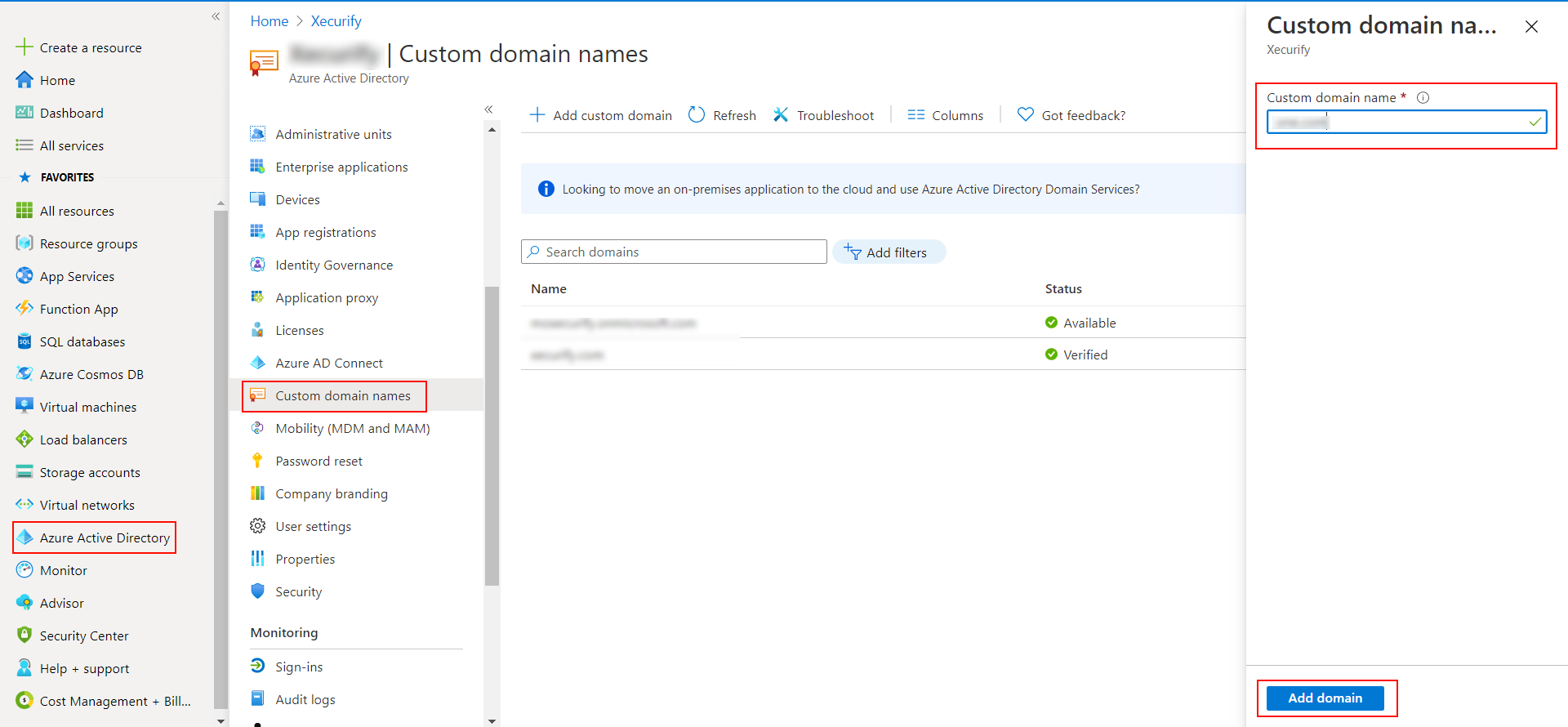 Outlook Single Sign-On (SSO) Add custom domain