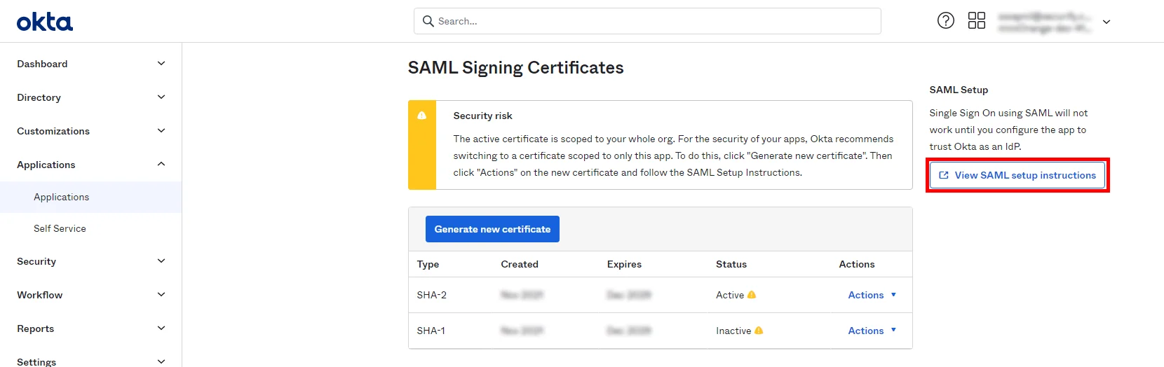 Configure Okta as SAML IDP