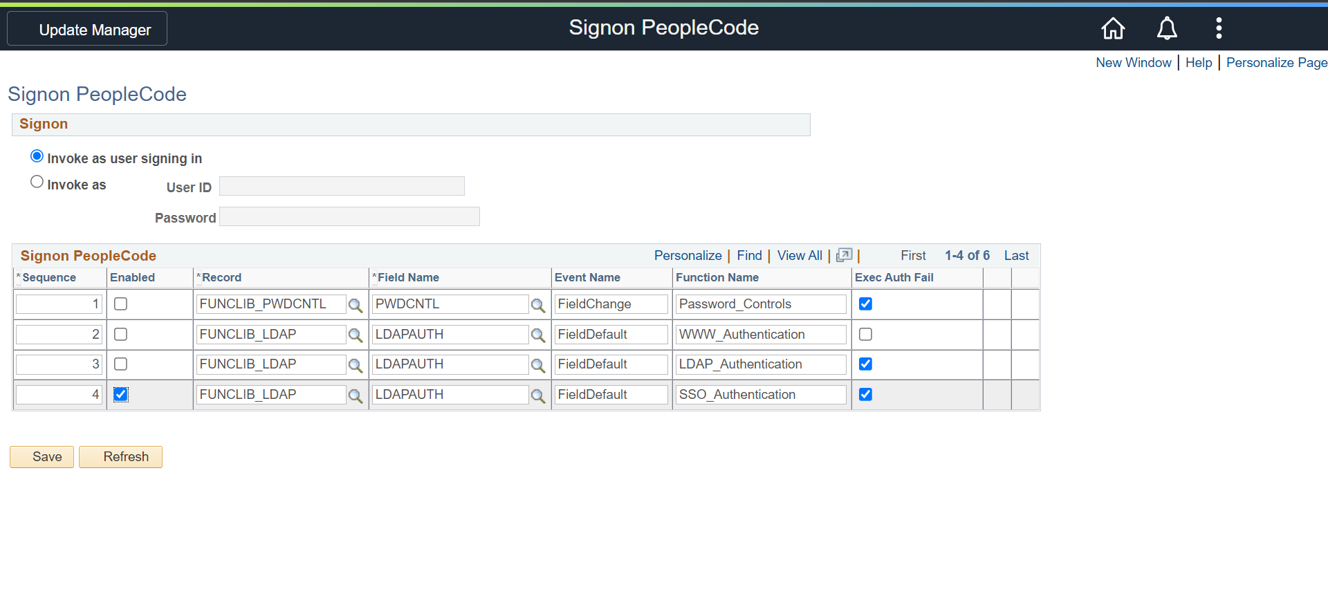 PeopleSoft SSO (Single Sign-On): SignOn Peoplecode