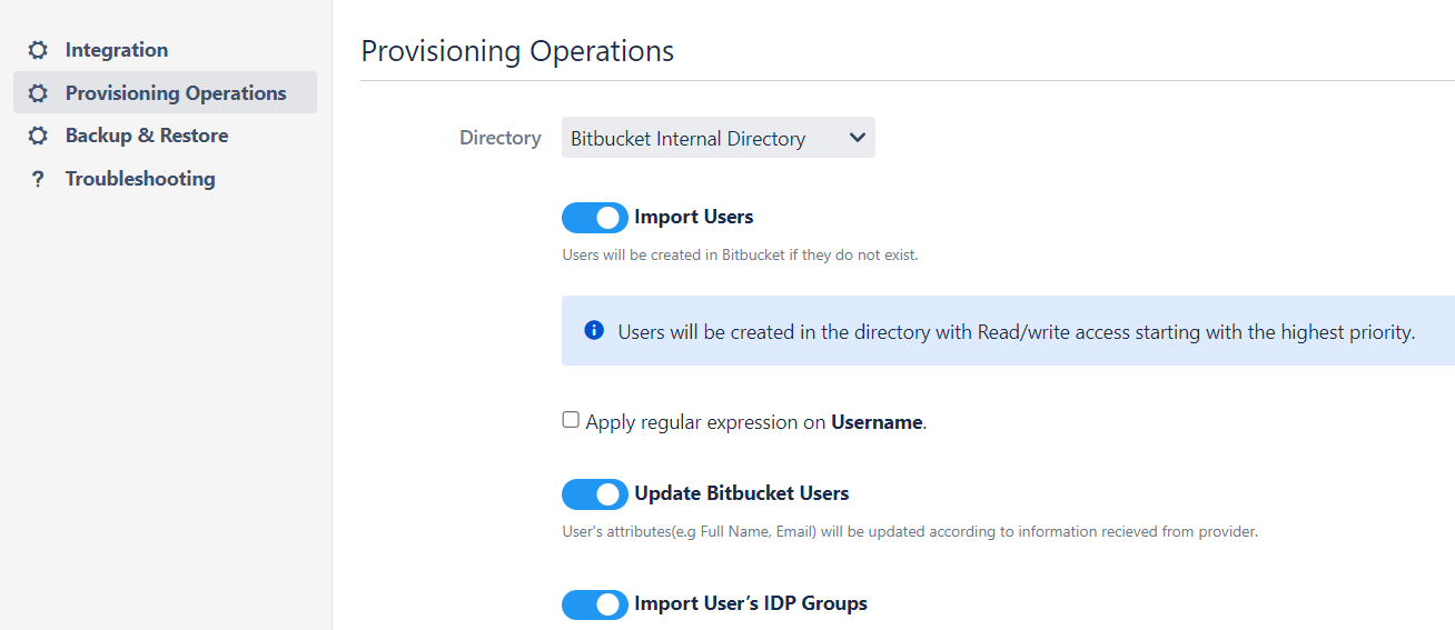 User and group provisioning in Jira, Confluence, Bitbucket User Sync