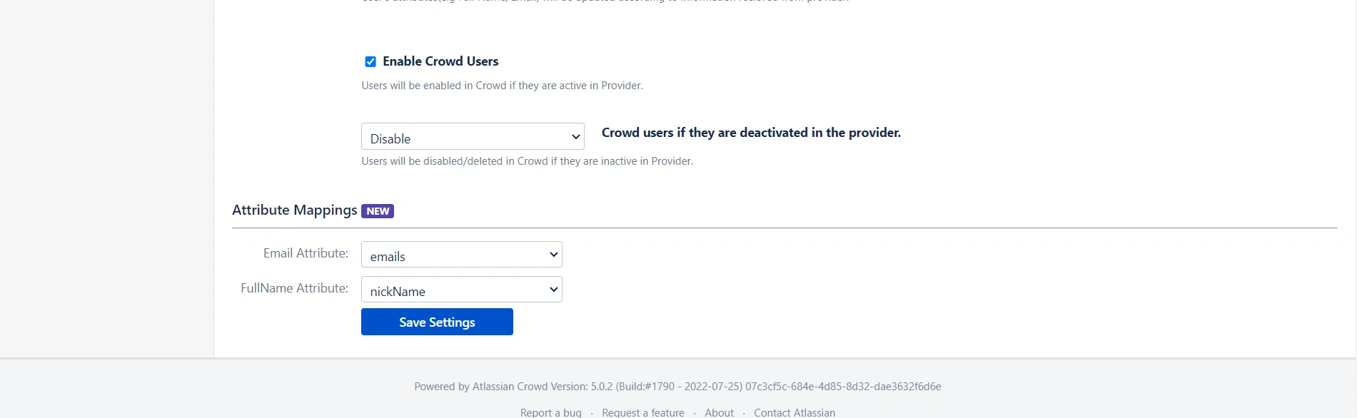 User provisioning with Okta of SCIM Standard Start Provisioning option