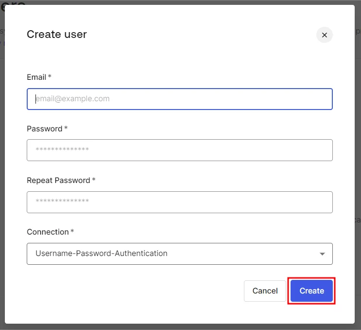 SAML Single Sign On (SSO), Provision for providing an email address and password to the new user