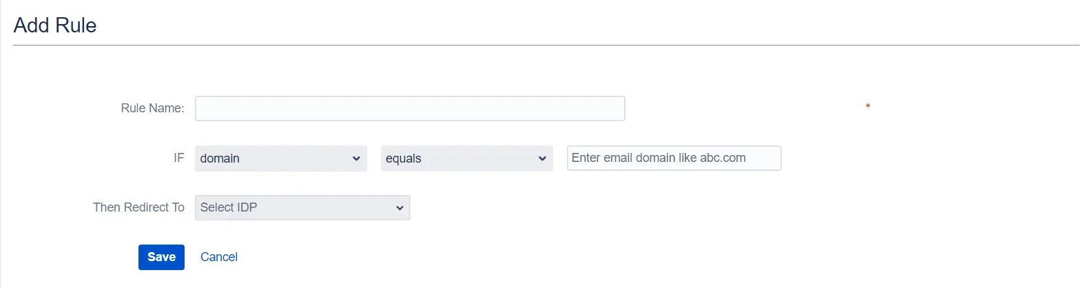 OAuth / OpenID Single Sign On (SSO) into Jira, Add Rule window in the Redirection Rules tab
