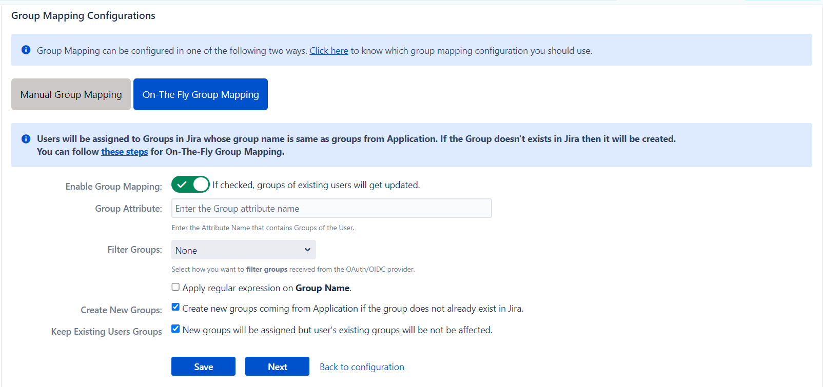 OAuth / OpenID Single Sign On (SSO) into Jira , provision for on-the-fly group mapping