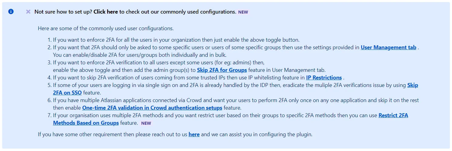 Setup Two Factor (2FA / MFA) Authentication for Confluence using OTP, KBA, TOTP methods settings