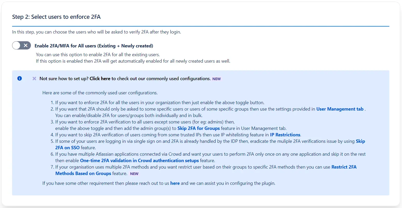 2FA Basic Configuration