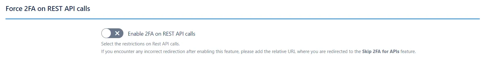 Force 2FA on REST API