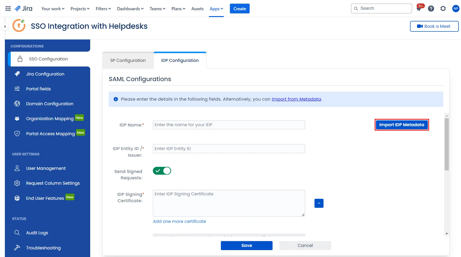 SAML Single Sign On (SSO) using Okta Identity Provider, Okta SSO Login,IDP Metadata Link