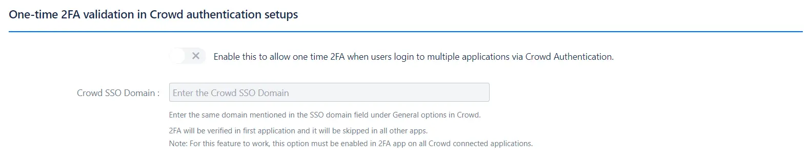 One-Time 2FA Validation in Crowd