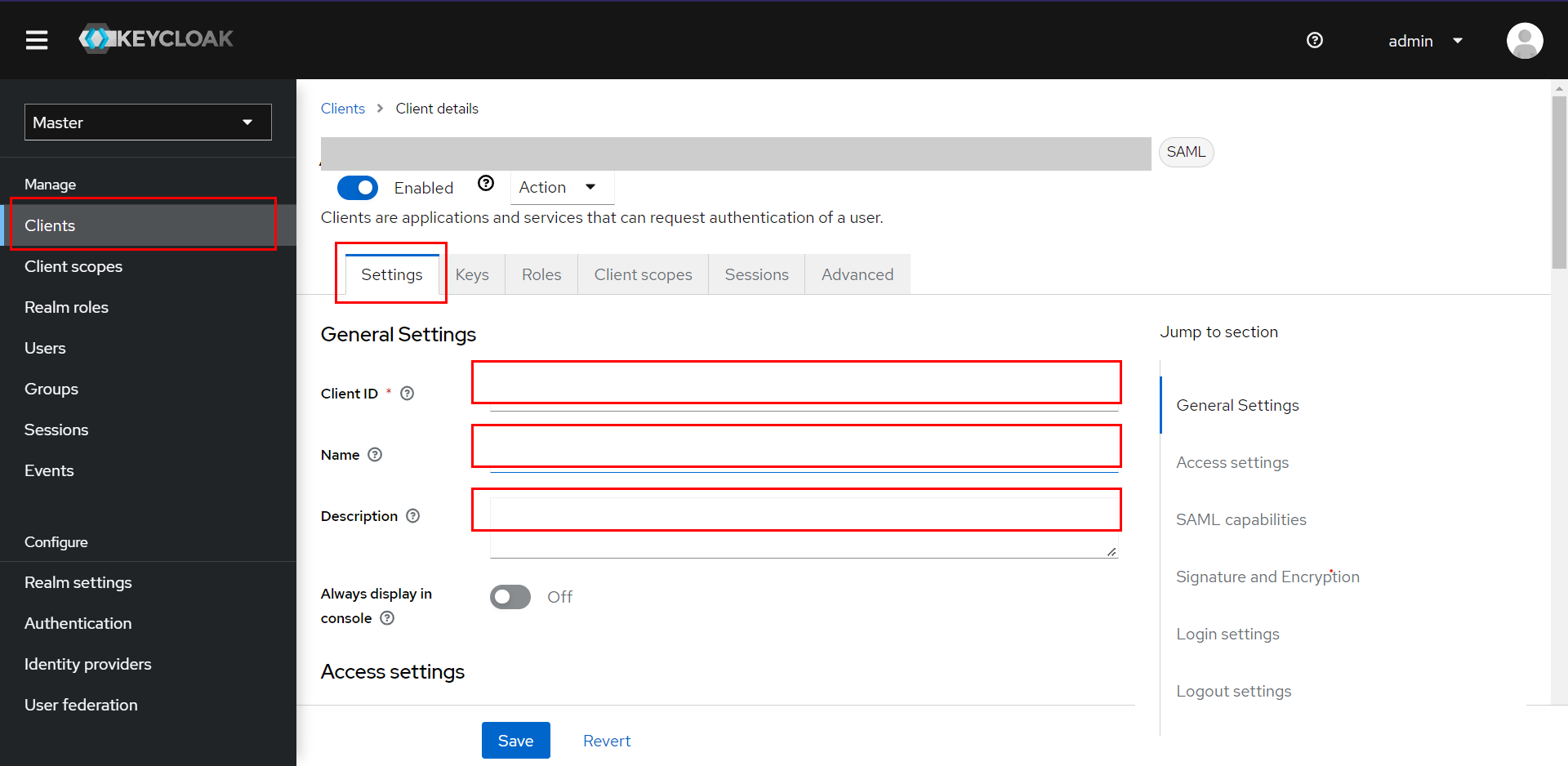  Keycloak Single Sign-On | Keycloak Login - Settings 