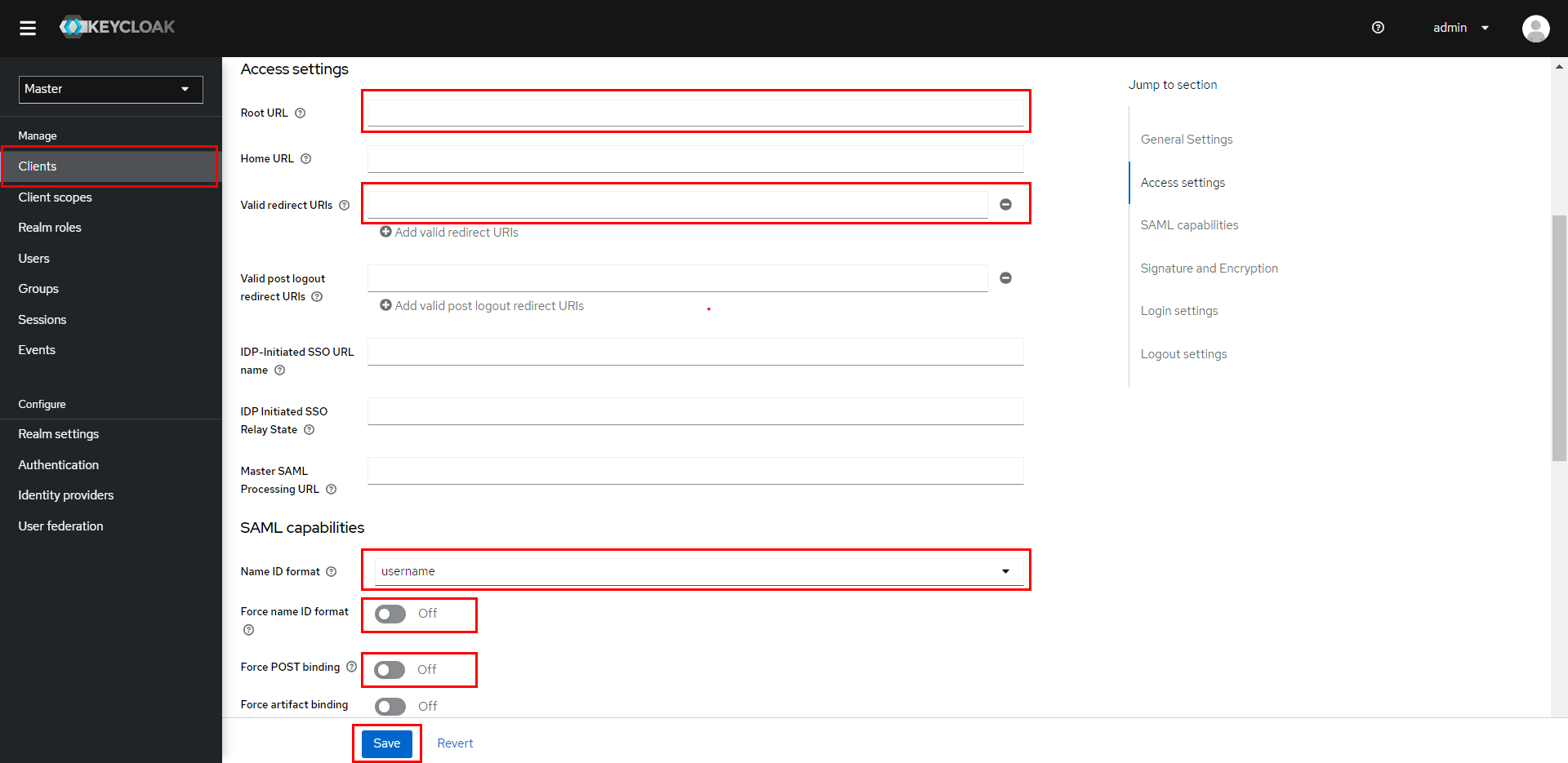 Keycloak  SSO | Keycloak Login - Settings 