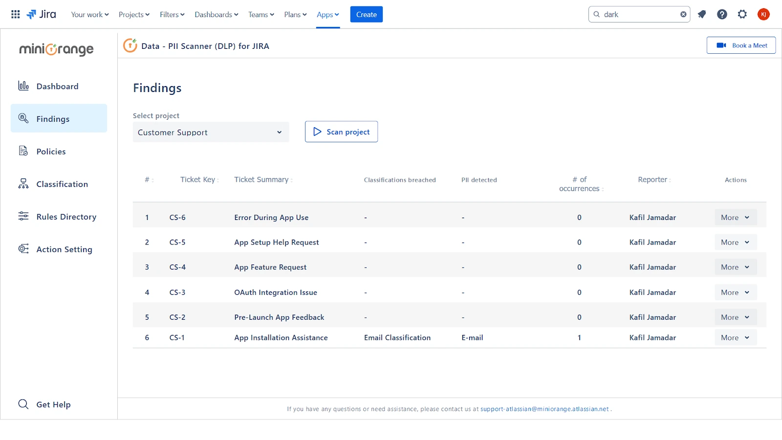 Jira Data Loss Prevention