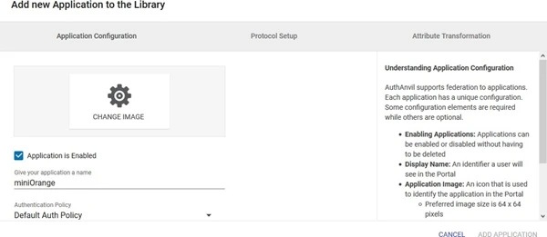 SAML Single Sign On (SSO) using AuthAnvil Identity Provider, App Configuration