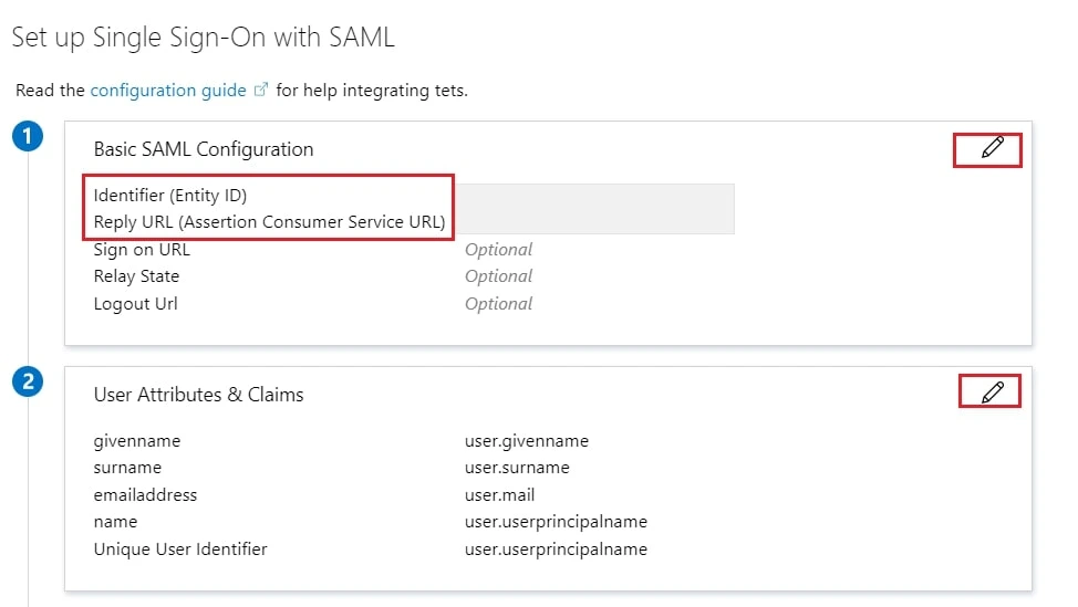 Single Sign On(SSO)using Microsoft Entra ID (Previously known as Azure AD), Entra ID SAML configuration 