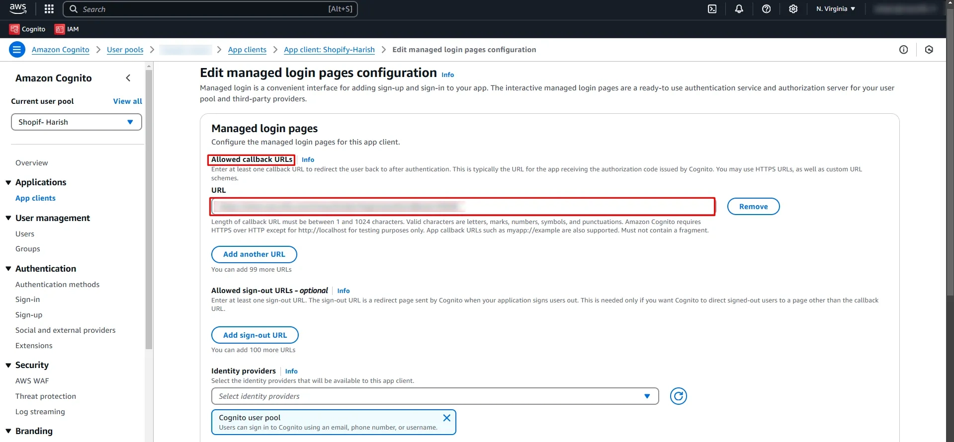 AWS Cognito SSO - Select Authorization Code Grant 