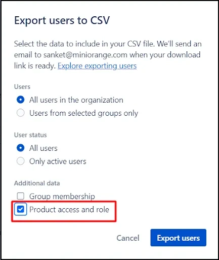 Bulk User Management | Export Users to CSV