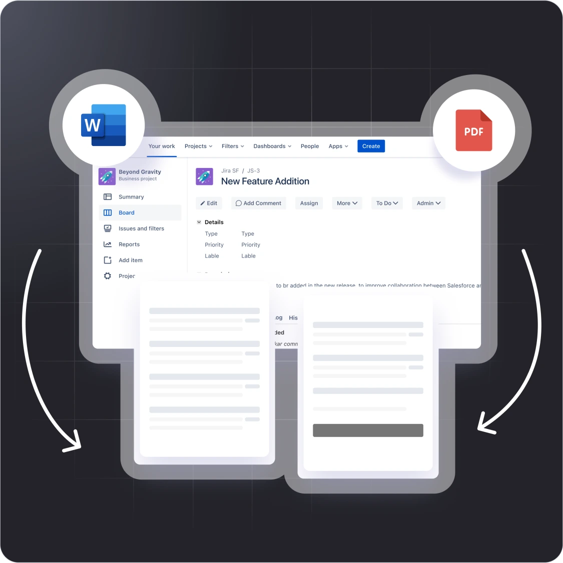 miniOrange Atlassian Landing Page || PDF and Word Exporter Product Image