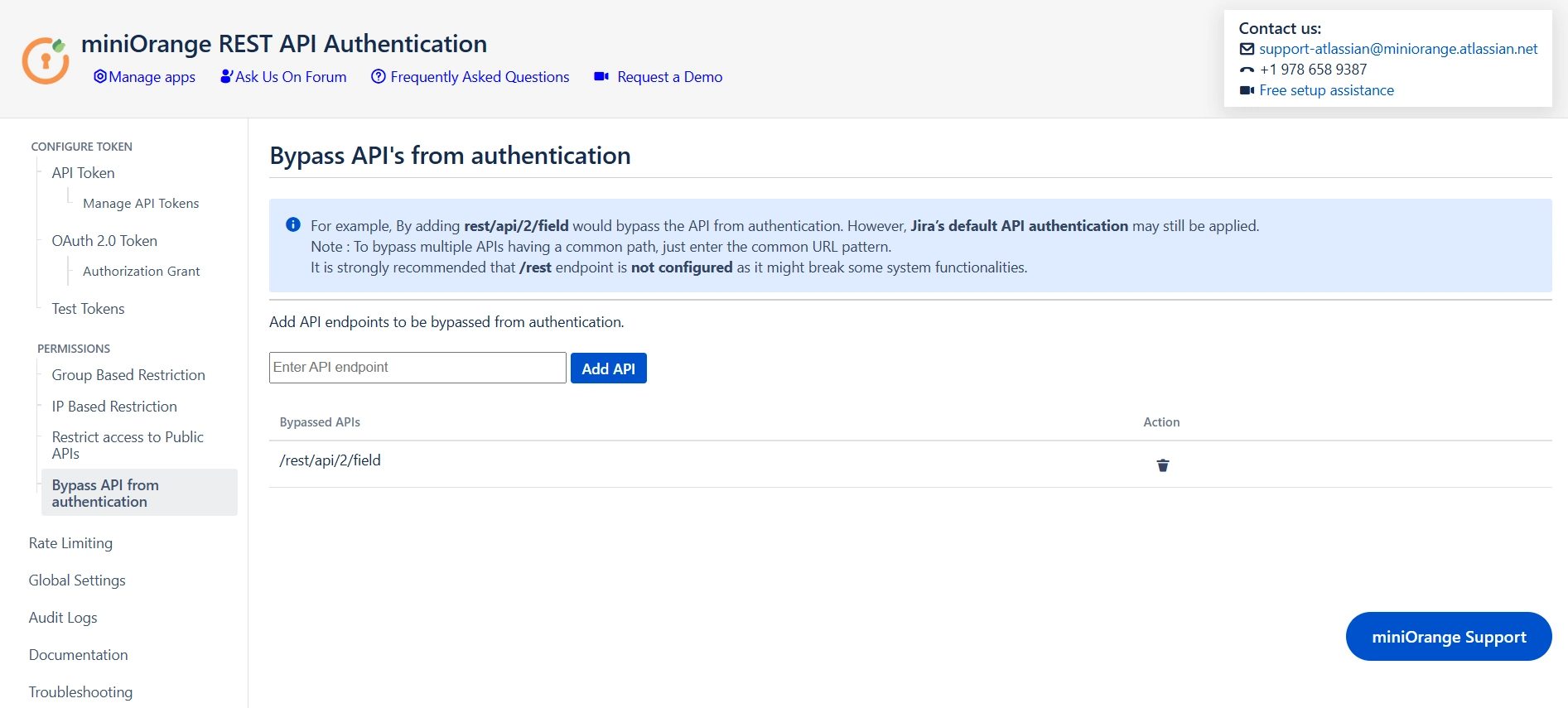 miniOrange REST API Audit Logs