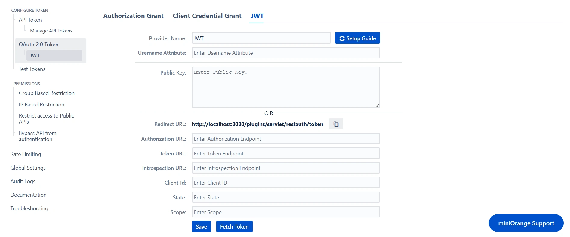 miniOrange REST API OAuth Configuration