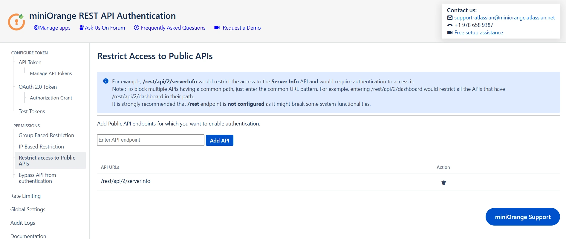 miniOrange REST API Audit Logs