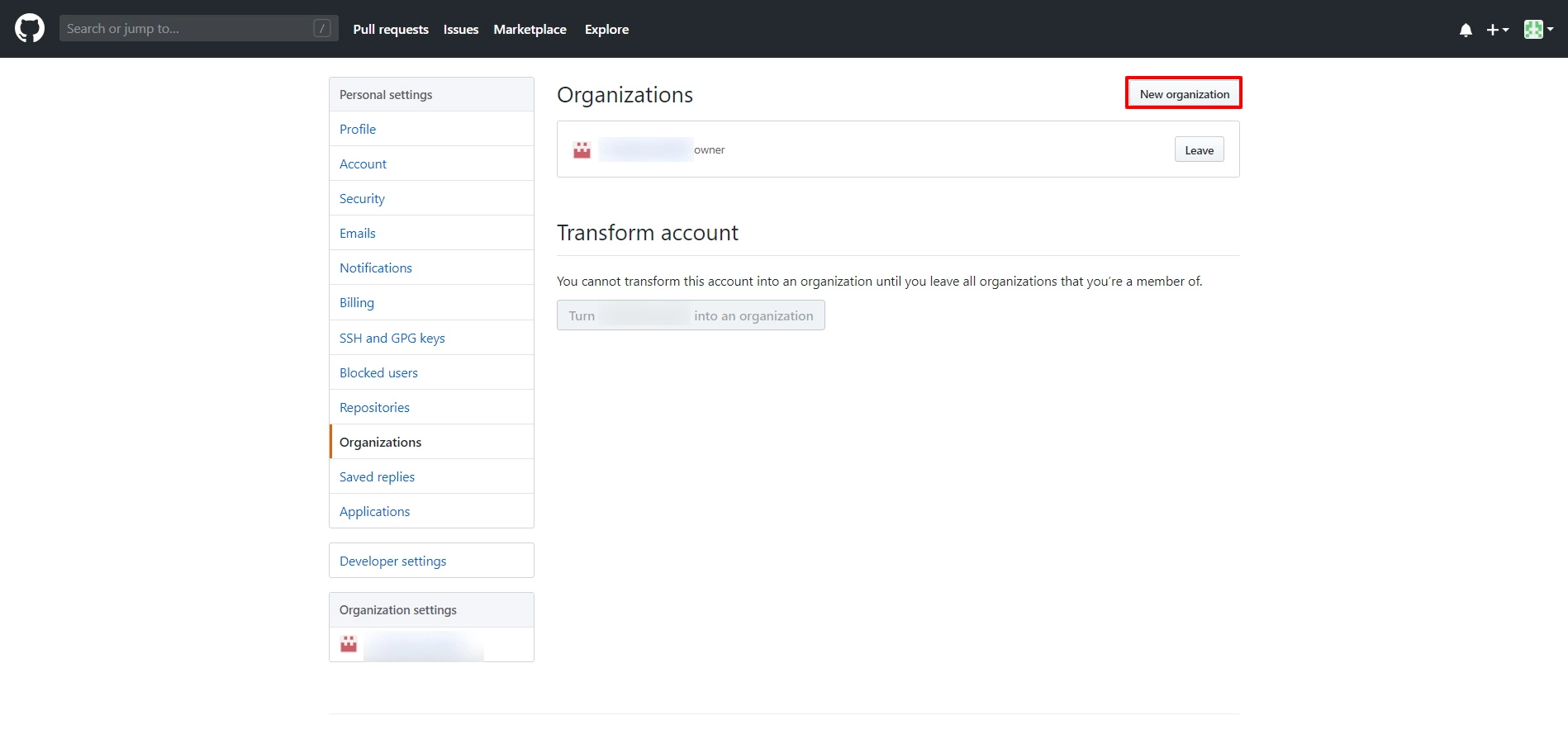 OAuth/OpenID/OIDC Single Sign On (SSO), GitHub Enterprise SSO Login create new organization.png