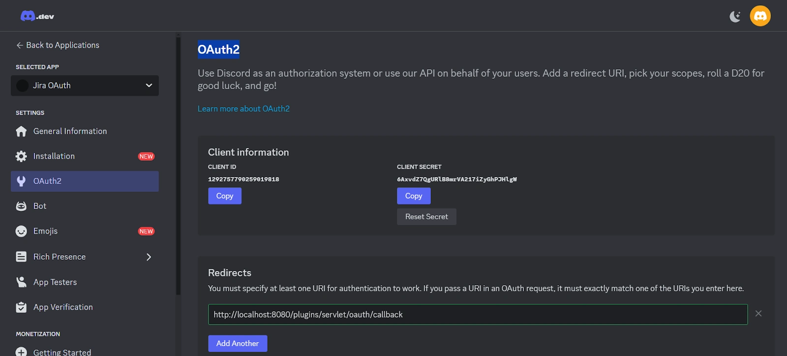 OAuth/OpenID/OIDC Single Sign On (SSO), Discord Client ID Client Secret