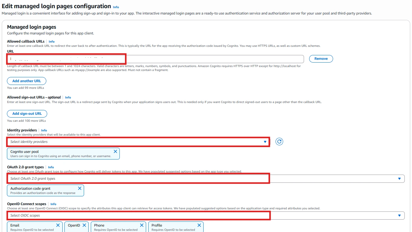 AWS Cognito OAuth/OpenID Single Sign On (SSO)