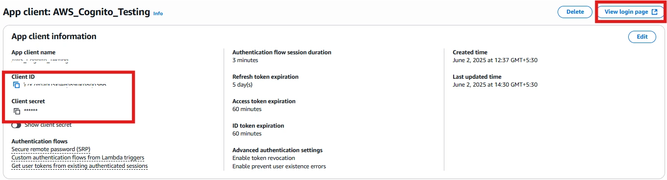 AWS Cognito OAuth/OpenID Single Sign On (SSO)