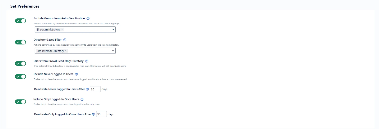 Preferences for Deactivation AUM