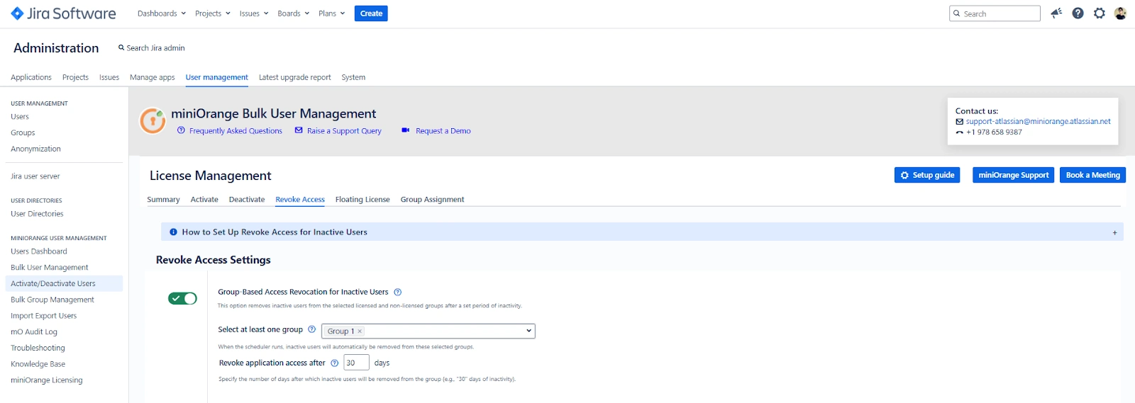 Revoke Access Tab AUM
