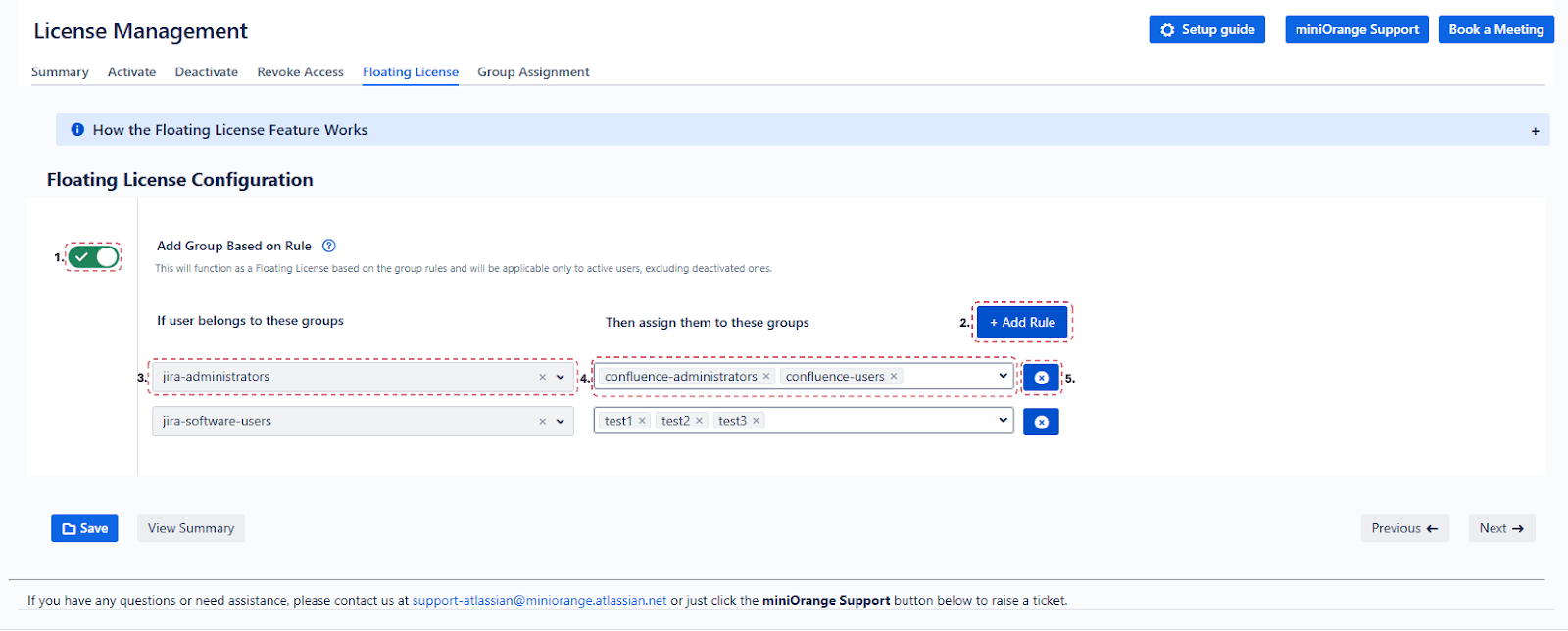 Setup Bulk User Management fo Jira, activate-deactivate-users-floating-license-configuration