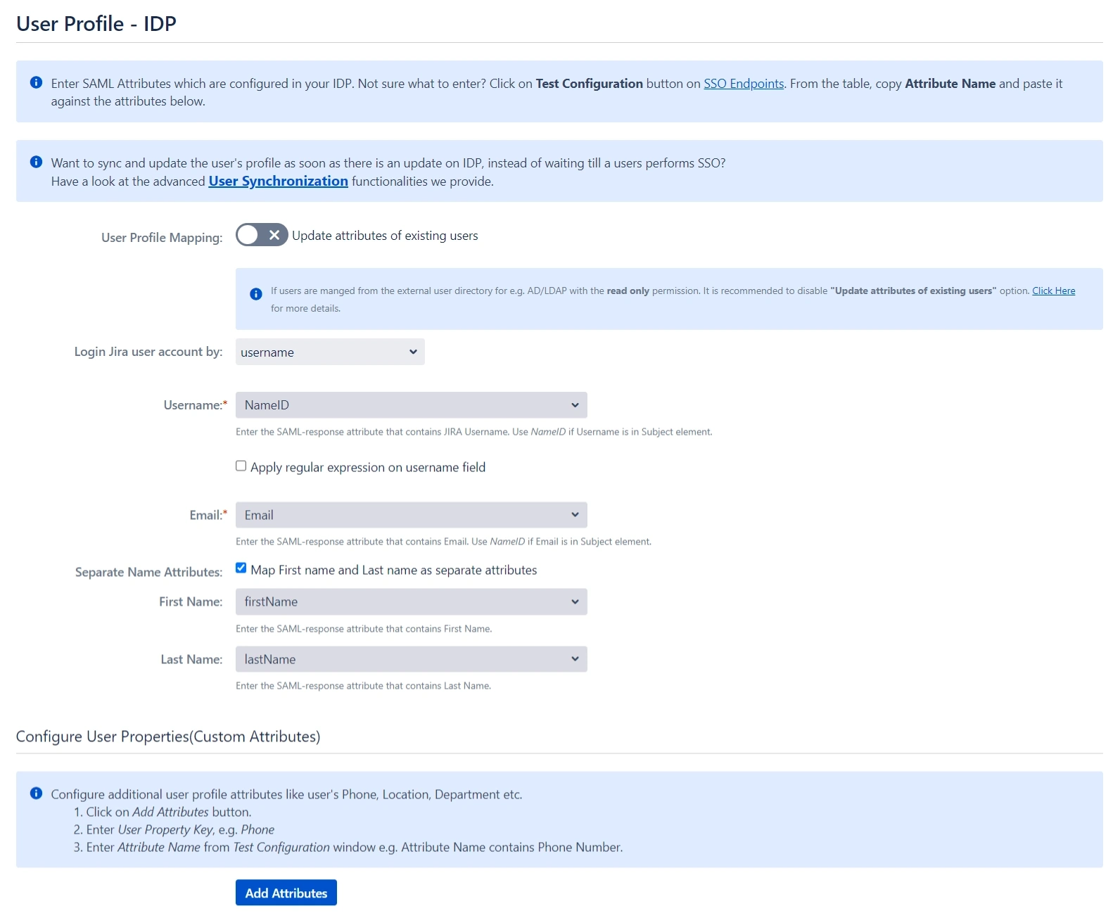 SAML Single Sign On (SSO) into Jira, Quick Setup sp metadata url