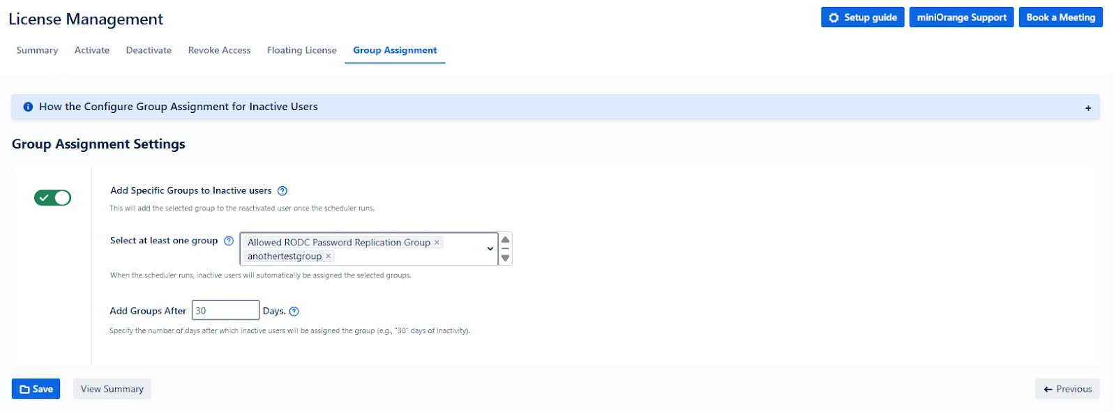 Group Assignment Tab AUM
