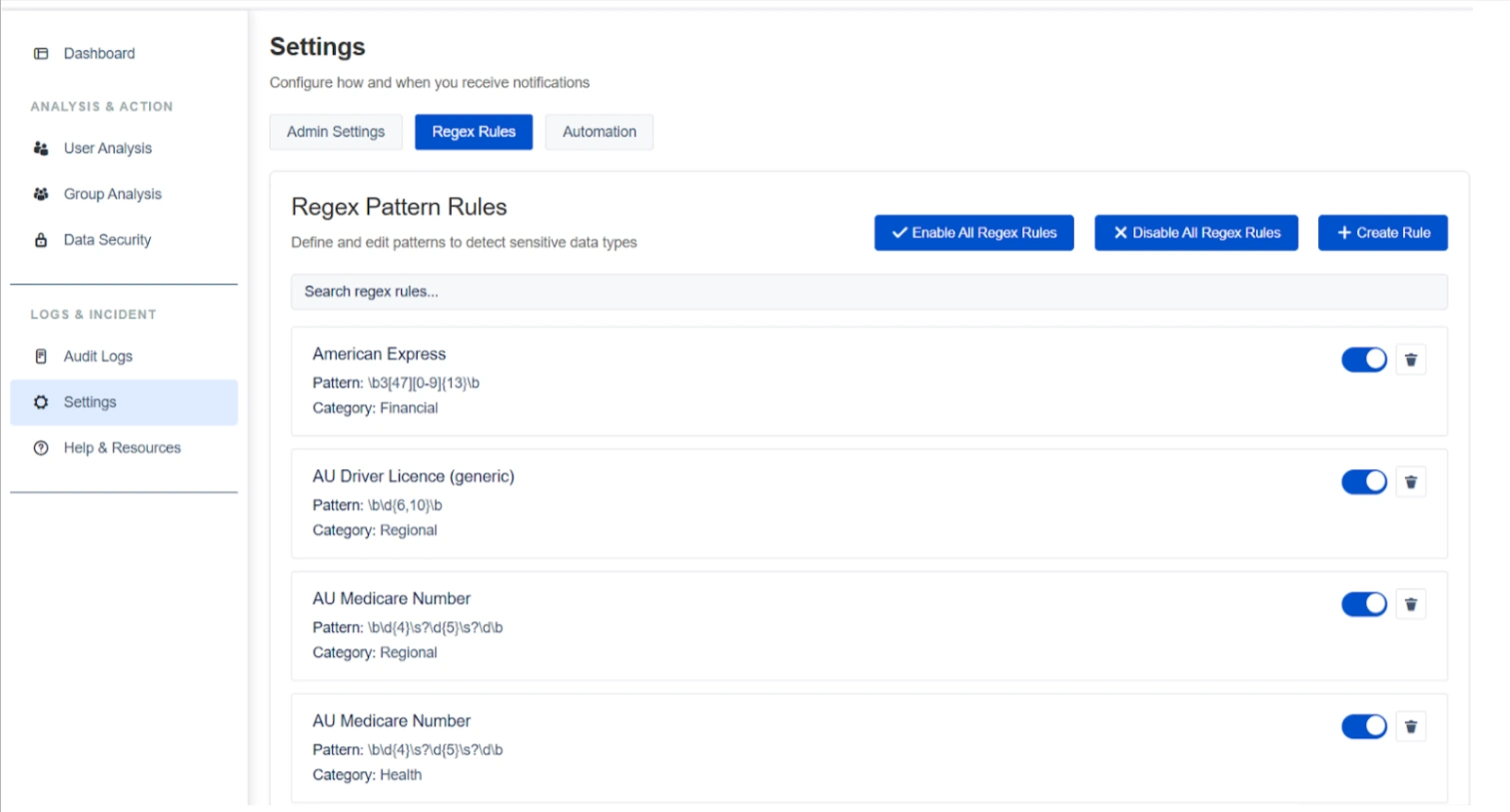 Migration Assistant Regex Rules
