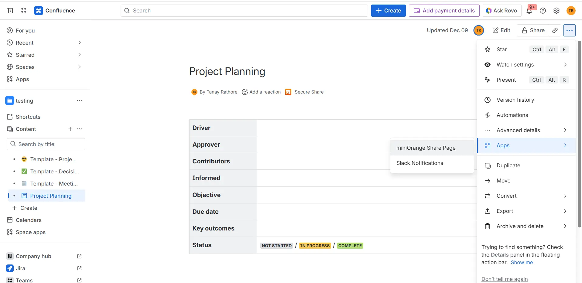 confluence secure share 