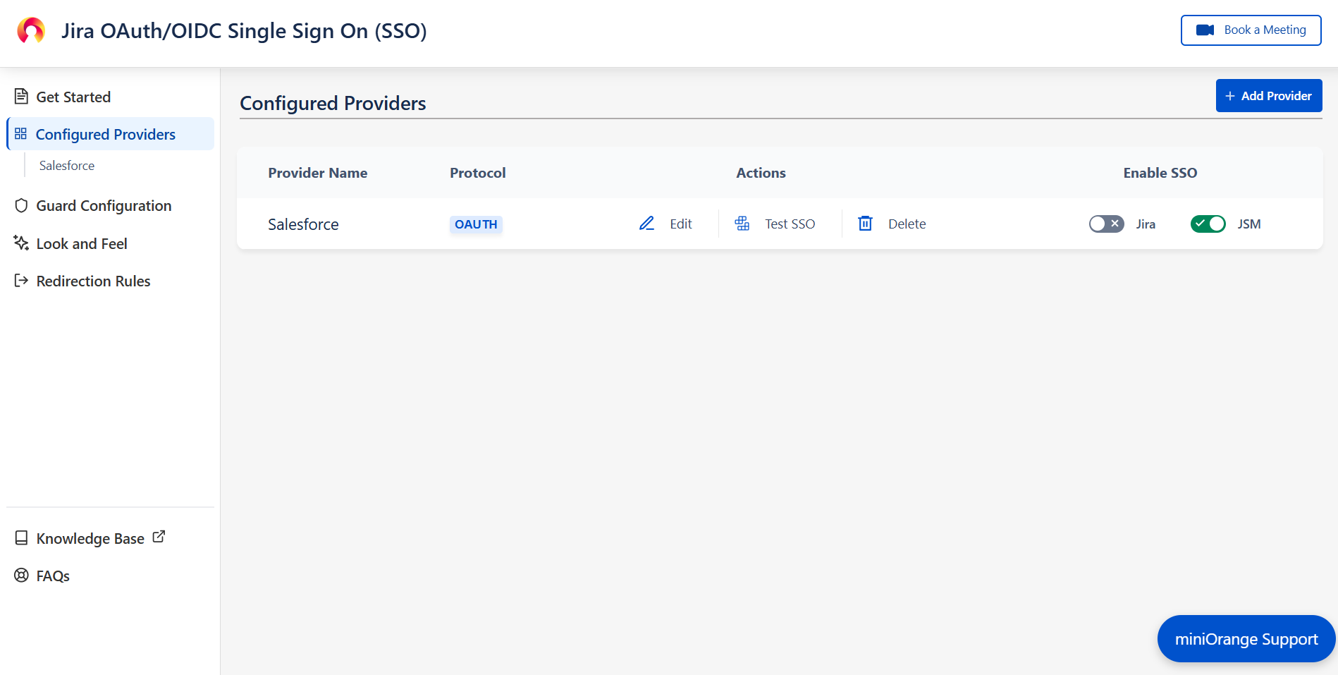 JSM SSO Configure IDP for Salesforce