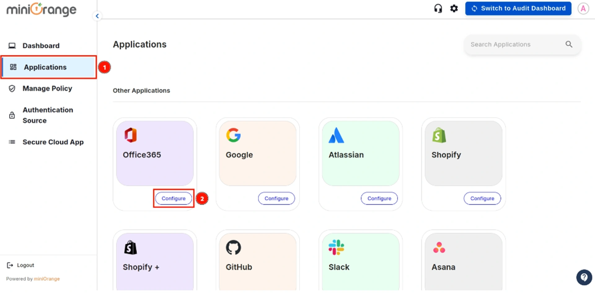 Configure MS Office CASB App
