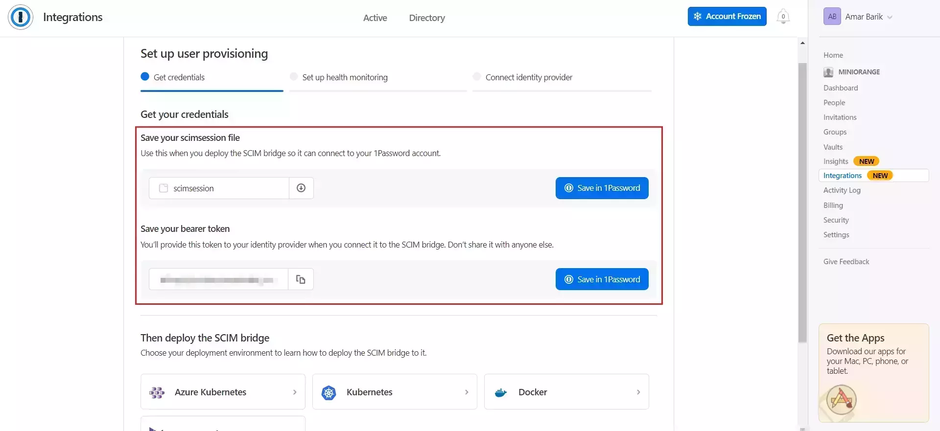 1Password SCIM Provisioning