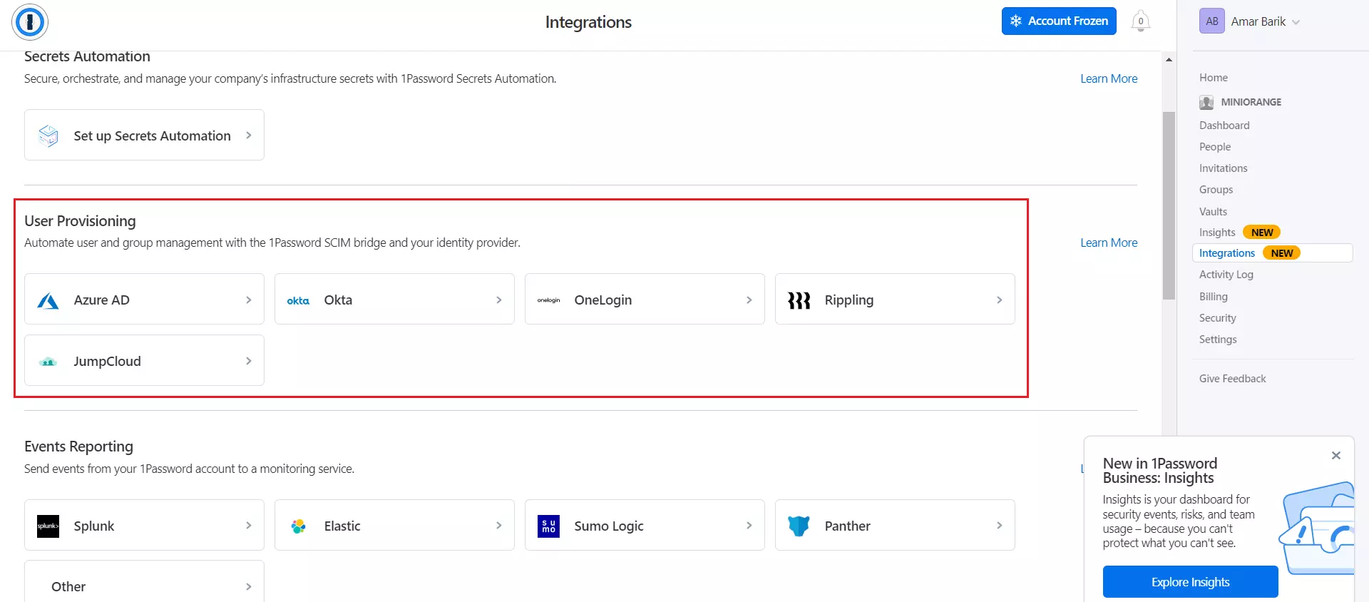 1Password SCIM Provisioning