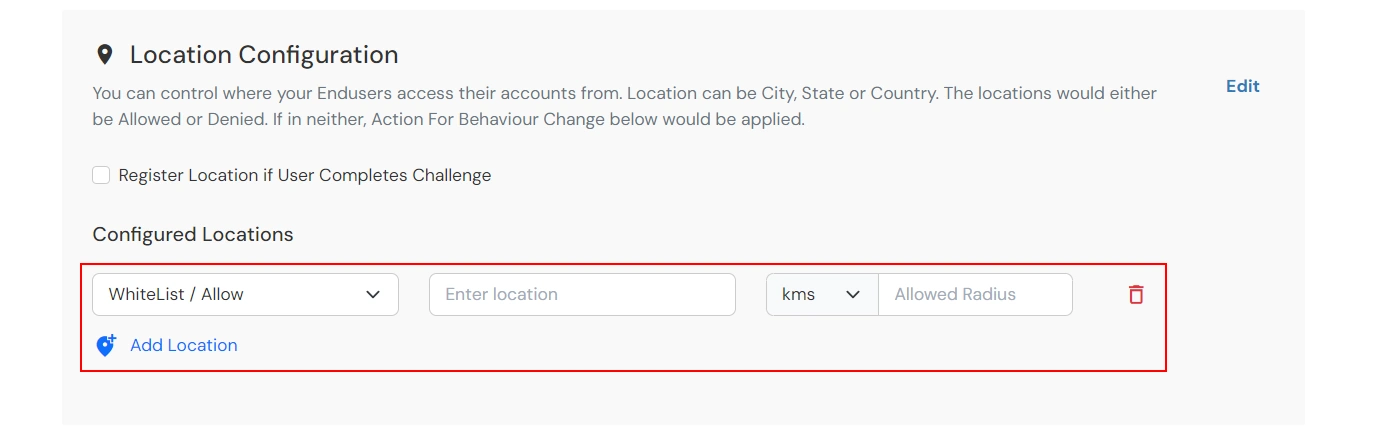 Location restriction for Freshdesk: Add No of registered device