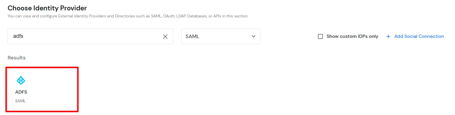 ADFS Single Sign On: Search ADFS