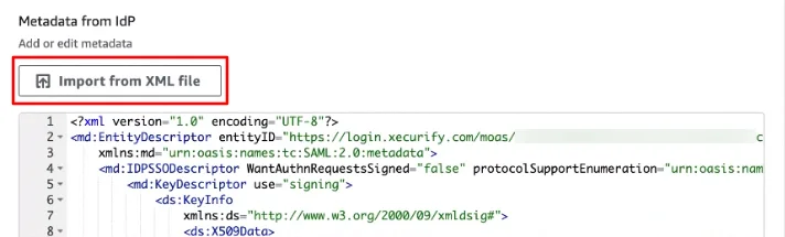 AWS OpenSearch Single Sign-On Upload Metadata
