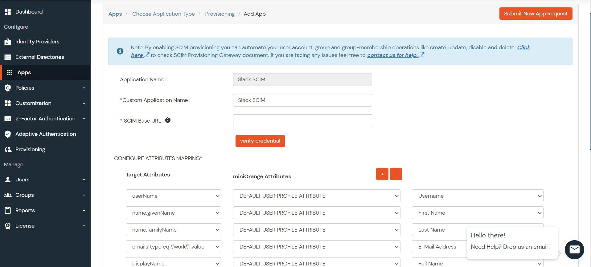 Slack SCIM Provisioning Configuration