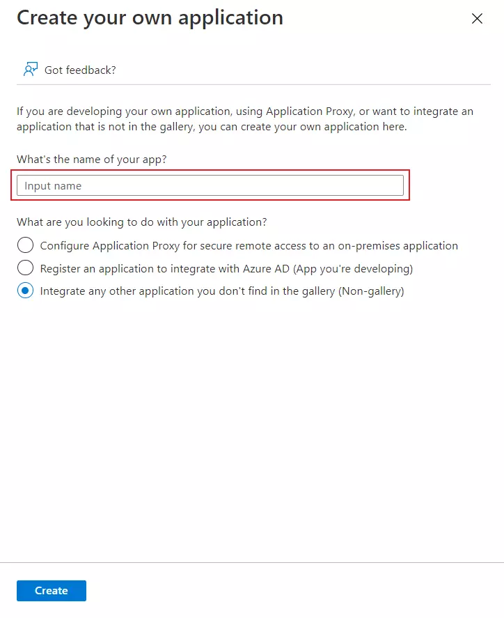 Microsoft Entra ID create application