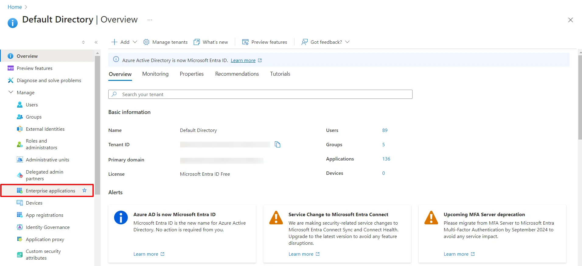 Microsoft Entra ID (Azure AD)  as IDP : Enterprise Applications